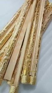 ỐNG SÁO GỖ TREO TRANH -ẢNH-NẸP LỊCH QUẤN THỪNG 2 ĐẦU 40 cm 50 cm 60 cm