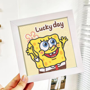 Onisa Handmade Diamond Painting With Frame DIY Kid Cute Tabletop Home Decor Gift Souvenirs