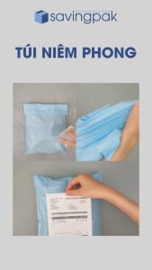 Combo 100 túi nilon gói hàng 1 lớp Xanh dương - Nhiều size túi gói hàng túi niêm phong giao hàng