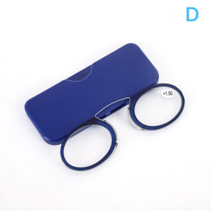 Reading Glasses 1.0-3.5 Dioptres Women Men Monocle Reading Aid Mini Nose Clip Rimless Reading Glasses