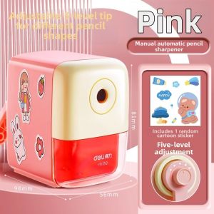 deli | Multifunctional Childrens Pencil Shaper Auto-feeding Simplified Cartoon Design