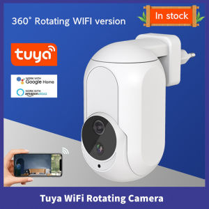 Tuya Wall Plug In Camera Wifi 360° 1080P Mini Surveillance Home Security Protection Night Vision LED Lamp Light IP Cameras