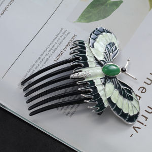 Fashion Movie Charm Titanic Heroine Rose Cosplay Hairpin Butterfly Comb Hair Accessory Prop For Women