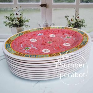 PROMO 12pcs Piring Loyang Melamin Motif 12inc P26cm\nPromo 6Pcs PIRING LOYANG MOTIF MELAMINE 12INC 26CM / PIRING HIAS / WADAH HIDANGAN