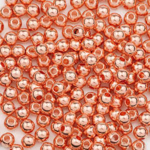 50~500pcs Round Spacer CCB Gold Silver Plated Loose Beads For Jewelry Making Accessories DIY Necklace Bracelets 3/4/5/6/8/10mm