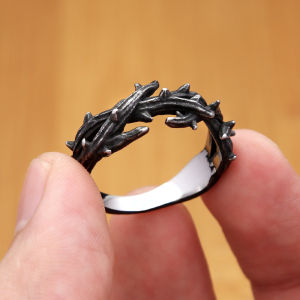 Punk Vintage Thorns Ring For Men Women Stainless Steel Jesus Crown Ring Biker Fashion Unique Amulet Jewelry Gift Dropshipping