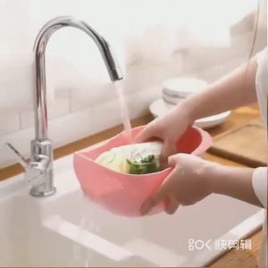 Baskom Pencuci Beras Wadah Cuci Saringan Kacang Kacangan Mangkuk Bilas Bowl Serbaguna