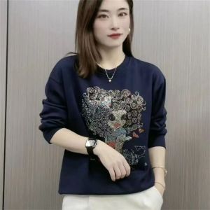 QIAOXIZI | New Fashionable Loose Slimming Long Sleeve Hoodie T-shirt