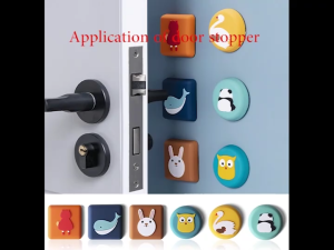 Pad Pelindung Hentakan Silicone Cartoon Door Stopper Wall Door Handle Protector Rubber Bumper Pads Anti-Collision Guard Penahan Pintu 防撞垫