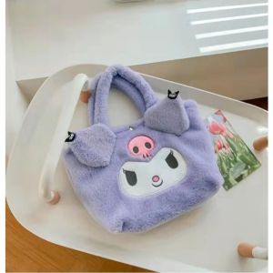 Tas Wanita TOTE BAG karakter Sanrio Tas Bulu Motif Boneka Tas Bahu untuk anak dan juga dewasa Cinamorol kuromi pink lotso melodi modis OOTD terbru imut viral