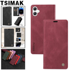 เคสหนังที่เป็นมิตรต่อผิวหนังสำหรับ Samsung Galaxy A07 A06 A05 A05S A04 A04S A04E A03S A02S A03 Core A 06 แบบพับได้