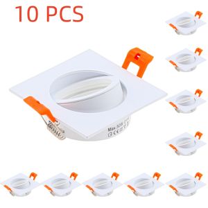 JOYINLED 5/10 Pcs Recessed GU10 LED Downlight Mounted Frame Square Lamp Holder Cut Hole 65mm Ceiling Spot Lights Fitting Fixture
