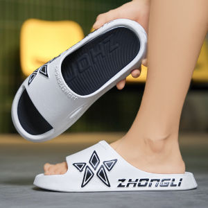 Mens Fashionable Indoor Outdoor Slippers Sporty Anti-Slip Wearable Home Outdoor Slippers Comfortable PVC Material All Season