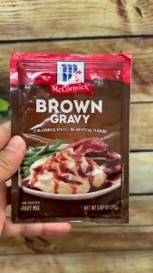 Bột làm sốt chấm thịt nướng rau củ nâu sệt Brown Gravy (0.87oz) 24G | Thương hiệu McCormick