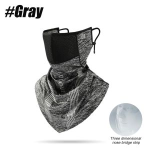 1Pcs Cycling Mask with Ear Loops Neck Gaiter Balaclava Cover for Outdoors Breathable Ice Silk Head Cover for Men and Women