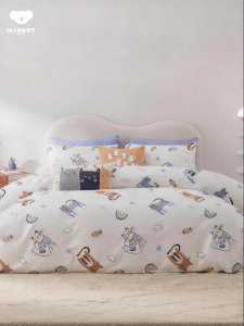 M·J BABY | Bộ Đồ Chăn Ga Gối Bằng Cotton Cho Trẻ Em