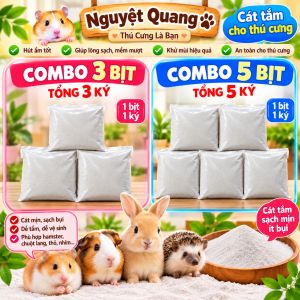 Cát Tắm Hamster 1kg Sạch Mịn Ít Bụi Dễ Tắm Vệ Sinh — Chọn Combo 3kg / 5kg | Cát Tắm Cho Chuột Lang Bọ Ú Thỏ Nhím Khử Mùi An Toàn Nguyệt Quang