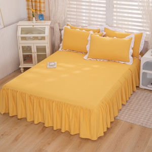 Four Seasons Pure Cotton Bed Skirt Dustproof Machine Washable for 1.5m 1.8m Bed Can Be Used as a Duvet Cover Quilt Cover