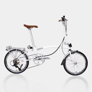 CRANSTON | Xe Đạp Cổ Điển Gập Gọn Nhẹ Snow White 9 Tốc Độ 20 Inch
