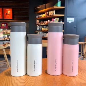 Tik Tok ร้อนขายใหม่ร้อนแก้วสุภาพสตรีน่ารักนักเรียนสร้างสรรค์ขนาดเล็กดื่มถ้วยบุคลิกภาพแนวโน้ม Ins ที่เรียบง่ายแบบพกพาสาวถ้วยน้ำ Tyeso แก้ว350มิลลิลิตร/500มิลลิลิตรของขวัญถ้วยน้ำ