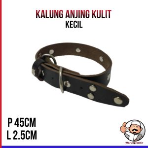 Kalung Anjing kulit ukuran kecil accesories hewan warna Hitam