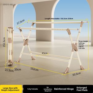 BIREN | Foldable Multi-functional Wind-resistant Sturdy Clothes Drying Rack