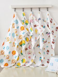 Pure Cotton Six-Layer Gauze Towel Newborn Face Towel Cotton Super Soft Baby Handkerchief Small Towels for Children Saliva