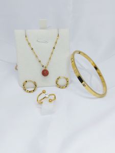 Xp.id - Set Perhiasan Titanium Gold Elegant Look Anti Karat