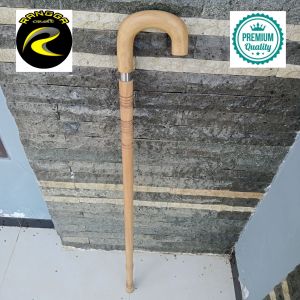 tongkat jalan kayu Cendana wangi model cula profil A494