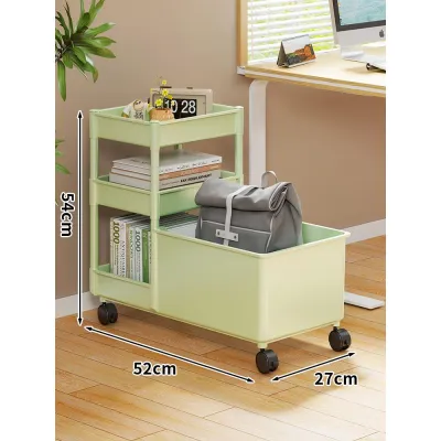 WUBUWEI | Movable Multi-Layered Book and Backpack Storage Shelf