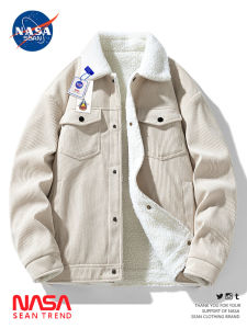 Wassup Panda Thickened Corduroy Cotton Jacket Mens Autumn Winter New Fashion Brand Lamb Velvet Warmth Outerwear Coat