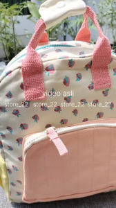 Z Strawberry Backpack Tas Ransel Sekolah Anak Dewasa Fashion Import Big dan Small