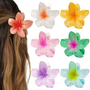 Amazon Fashion New Arrival Egg Flower Hair Accessories Female Grip Colored All-Matching Updo Hair Claw Grip All-Match Horsetail Headdress