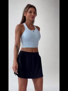 alo Áo ngực yoga chống nắng có khóa kéo không có gọng cho phụ nữ áo thể thao chạy bộ áo tập gym cố định