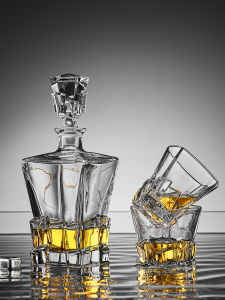BANGBEBE | Luxury Crystal Whiskey Glasses Set with Creative Wine Bottle and Decanter