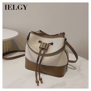 Ielgy Màu tương phản cổ điển xô Túi nữ