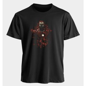 Marvel Mens and Womens T-shirts Iron Man Summer American Spring and Autumn Sports and Fitness Trend Oversized Short-sleeved