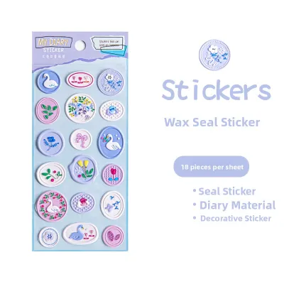ZEEGO | Cute 3D Carton Girl Decorative Stickers DIY Self-Adhesive