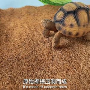 Reptile Coco Fiber Carpet Natural Coconut Fiber Mat Washable Reusable Terrarium Substrate for Tortoise Lizard Snake Frog Gecko Tank