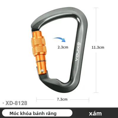 Móc Khóa Hợp Kim Nhôm Xinda 30kN Móc Khóa Leo Núi Độ Cao Lớn Móc An Toàn Leo Núi Ngoài Trời Thiết Bị Hạ Cánh Trên Núi