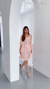 Kimono Tidur Hst - Elegant Look (Authentic Golden Cream) Two-Piece Set