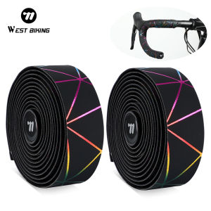 WEST BIKING Bicycle Handlebar Tape Soft  EVA PU Bike Bar Tape Professional Cycling Damping Anti-Vibration Wrap With 2 Bar Plugs