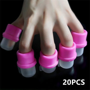 10/20/50/100PCS Pink Silicone Nail Soak Off Cap Clip Nail Wipe UV Gel Nail Polish Remover Wrap For Finger Toes Manicure Tool