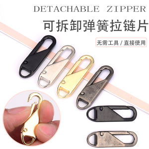 2pcs Zipper Head Replaceable Zipper Slider Multifunction Pull Clothing Zip Backpack Metal Slider Extension Fixer 拉链头 Zipper Head Zipper Lightning Repair Kits Zipper Pull For Zipper Slider DIY Zipper Pull Replacement Zipper Repair Kit Zipper Slider Pull Ta