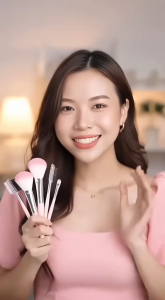 Combo 2 Bộ Cọ Hồng 5 Cây Mini Cơ Bản Tiện Lợi - Cọ Trang Điểm Cọ Makeup Cá Nhân Nhỏ Gọn - Cọ Phấn Má Cọ Mắt Chải Lông Lông Mềm Chuyên Dụng