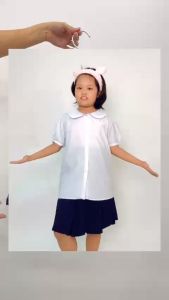 Chân váy học sinh có quần bên trong váy rời bé gái cấp 1 đồng phục đi học lưng chun phía sau có size lớn đến 60kg