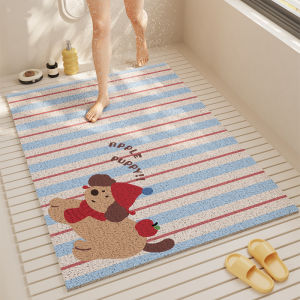 Bathroom Anti-Slip Mat Children Anti-Fall Shower Floor Mat Bath Special Silk Circle Foot Pad Free Cutting Shower Room Hollow Carpet