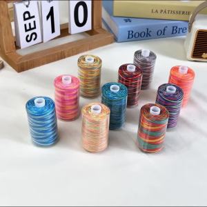 10 Cuộn/Bộ Chỉ May 402 Màu Sắc Đẹp Dùng Cho May Thủ Công & May Cơ Khí May Vá Tự Làm 100% Polyester Chống Mài Mòn
