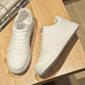 Pure White Mens Shoes Large Size 45 Autumn Youth Hong Style Casual Board Shoes 46 Thick Bottom Heightening Sports White Trendy Shoes