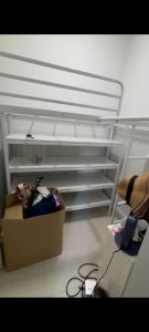 Loft bed customize with shelf singapore/helper bed.customize smaller room bed customize